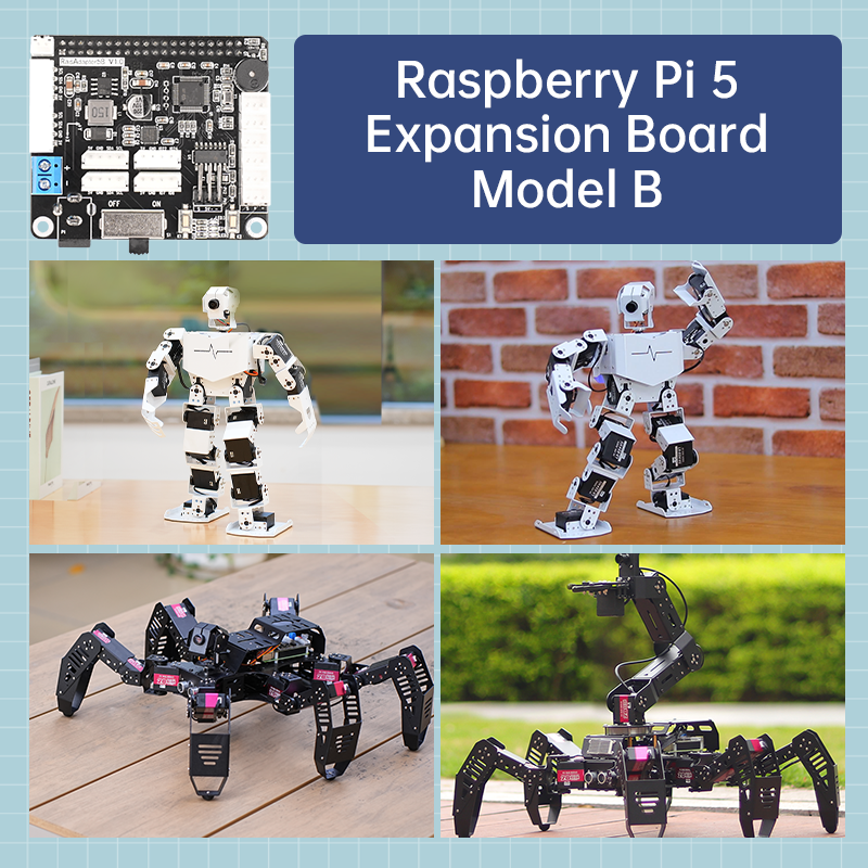 Raspberry Pi 5 Expansion Board, Servo Motor Driver, ROS Robot Manipulator Arm Smart Car Controller Raspberry Pi 5 Expansion Board, Servo Motor Driver, ROS Robot Manipulator Arm Smart Car Controller